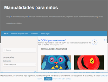 Tablet Screenshot of manualidadesparaninos.biz